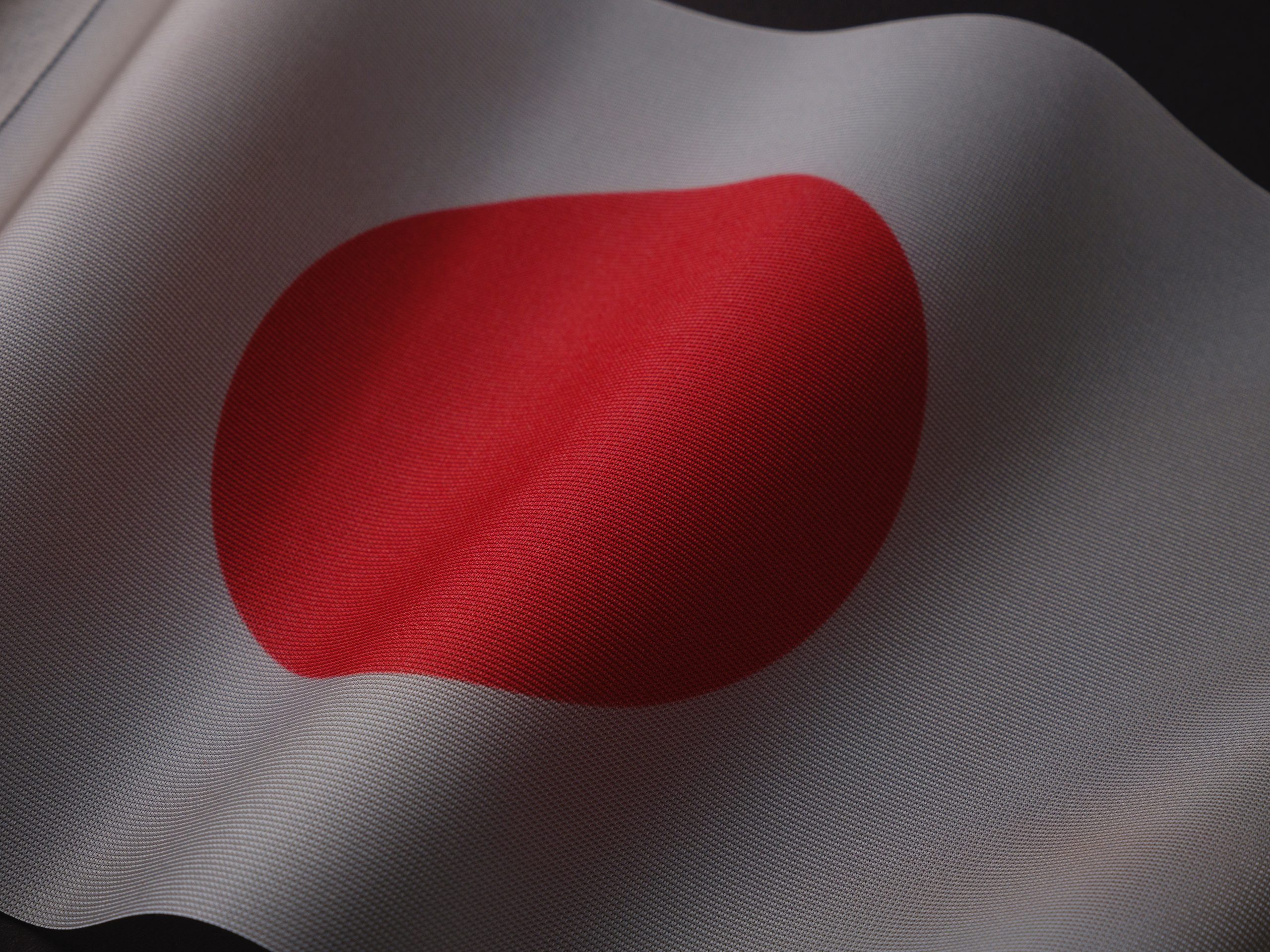波打つ日本国旗
